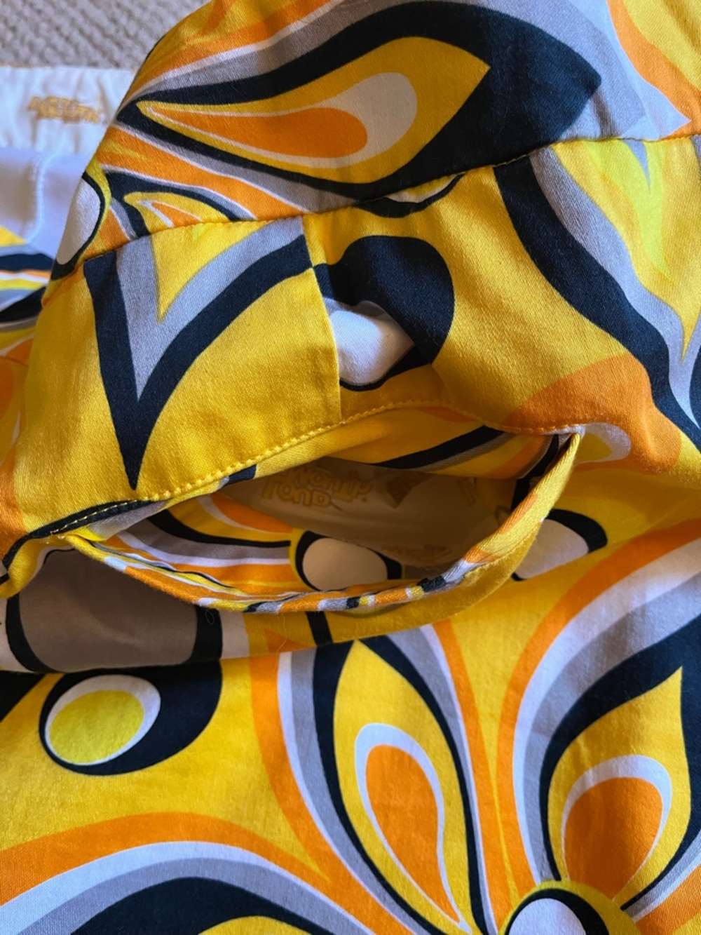Loudmouth Ladies Vibrant Yellow Floral Cotton Blend Golf Skort Skirt with Shorts - Picture 9 of 10